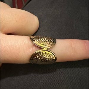 10k Gold Woven Cuff Ring